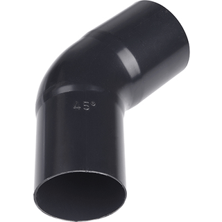 Plastmo bøjning 45 Ø75mm sort 5224540