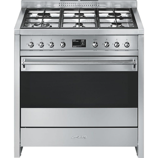 SMEG A1-9 Gaskomfur Rustfrit stål
