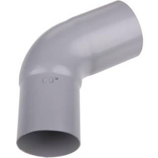 Plastmo bøjning, PVC, grå, 60° - Ø90 mm