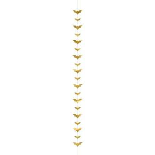1,5m Guirlande med flagermus - Metalic guld