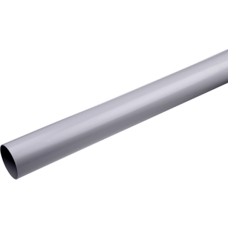 Plastmo nedløbsrør, PVC, Ø75 mm, grå - 6 meter