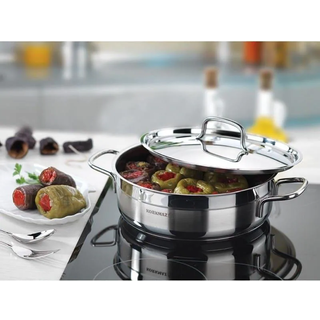 Rustfri gryde, med låg, 16 cm / 1,8 l, "Alfa" - Korkmaz