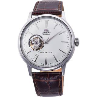 Orient Bambino Open Heart White Dial Brown Leather Strap Men’s Watch RA-AG0002S30B