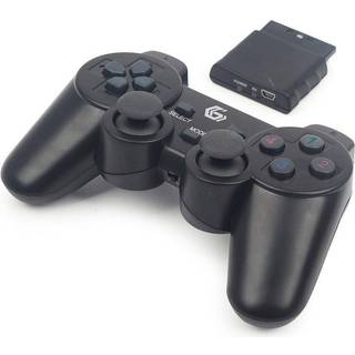 Gembird Dual Vibration Trådløs controller til PC, Playstation 2 og 3 - Sort