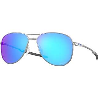 Oakley Mand OO4147 CONTRAIL 414703 Solbriller Metal Sølv Blå Rund Normal Prizm