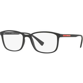 Prada Linea Rossa Mand PS 04IV DG01O1 Optiske stel Nylon Sort Transparent Firkantet Normal