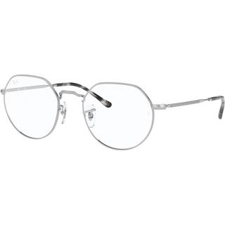 Ray - Ban Unisex RX6465 JACK 2501 Optiske stel Metal Sølv Transparent Geometrisk Normal