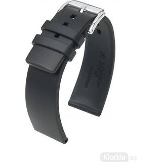 HIRSCH Pure Natural Rubber Watch Strap Black