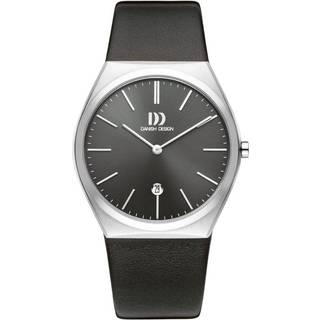 Danish Design IQ14Q1236 Stainless Steel Black Leather Strap Watch - W8682