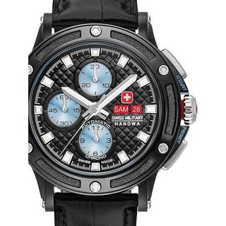 Swiss Military Hanowa 05-4347.13.04.001.07 Hanowa Sort/Læder Ø45 mm