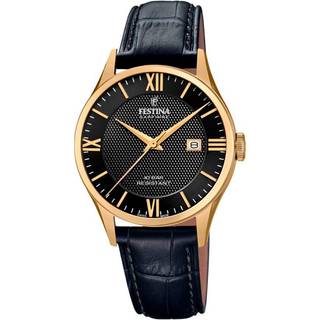 Festina Swiss Made herreur i guldfarvet med sort urskive