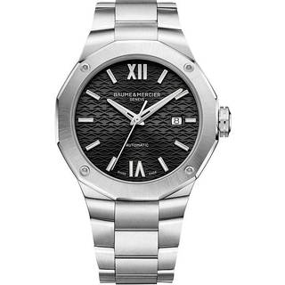 Baume & Mercier Riviera ?Swiss Made" Automatic Black Dial Stainless Steel Bracelet Men?s Watch BM0A10621