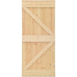 dør 80x210 cm massivt fyrretræ