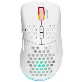 Deltaco Gaming WM80 Trådløs RGB Gaming Mus Ultralätt - Hvid
