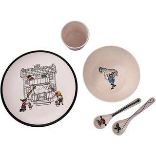 Barbo Toys Pippi 100% Melamin 5 stk. pakke (tallerken, skål, bæger, 2 skeer)