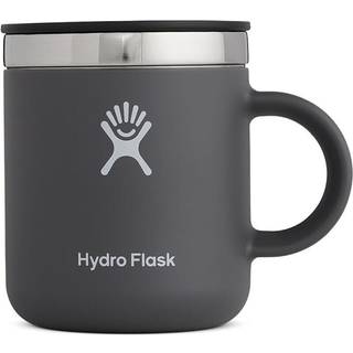 Hydro kolbe krus - Rustfrit stål Genanvendelig te kaffe rejse krus - vakuumisoleret BPA -fri ikke -giftig sort 6 oz