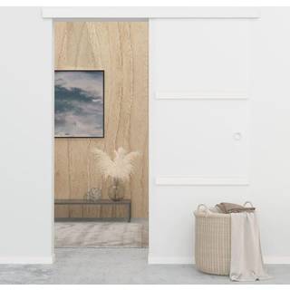 skydedør med stop sikkerhedsglas og aluminium 76x205 cm