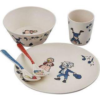 Barbo Toys Emil 100% Melamin 5 stk pakke (tallerken, skål, bæger, 2 skeer)