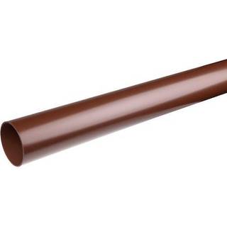 Plastmo nedløbsrør, PVC, Ø75 mm, brun - 6 meter