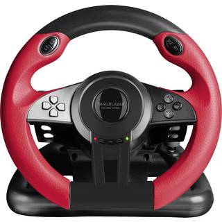 Speed-Link Trailblazer Gaming Steering Wheel - Black/Red - Wired Controller - Sony PlayStation 4