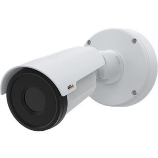 Axis Communications Wärmebildkamera 02150-001 mit hoher Megapixel Auflösung, Thermalkamera mit Branderkennung - weiß