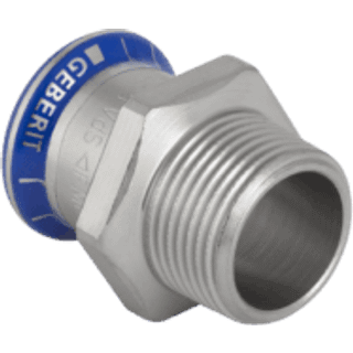 Geberit Mapress overgang rustfri 18x3/4" med nippel