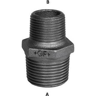 +Gf+ Brystnippel Sort 1/2X3/8 Gf Georg Fischer