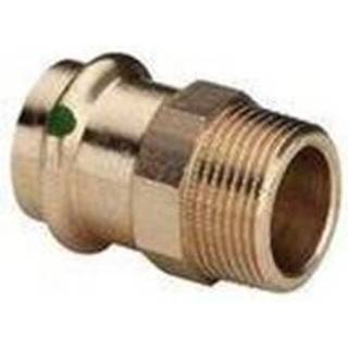 Viega Sanpress overgang 35 x 1 1/2" muffe/nippel rødgods
