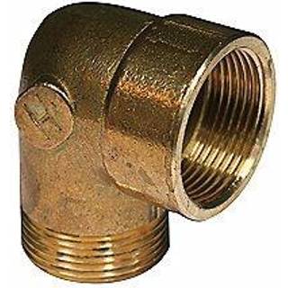 Vinkel 3/4" muffe/nippel messing