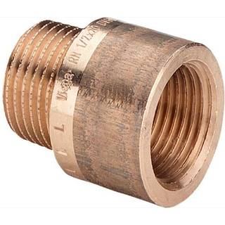 Haneforlænger 1/2" x 80 mm, muffe/nippel, rå messing