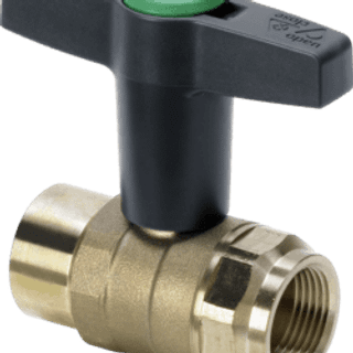 Viega Easytop kuglehane muffe/muffe 1/2" rødgods