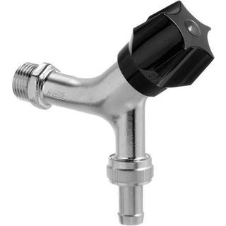 Aftapventil Matforkromet 1/2" Nip. Med 1/2" slangeforskruning
