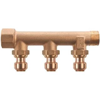 Roth Fordelerrør 3 afgreninger x 15 mm indstik Euro-red