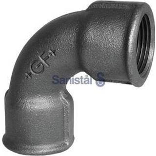 +GF+ kort bøjning 90° sort 3/8'' muffe-muffe
