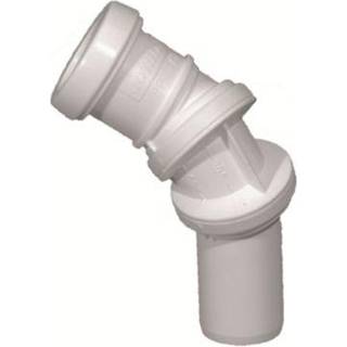 Jotiflex PP Bøjning 40 mm 0-90° M/1 Hvid - Muffe/spids