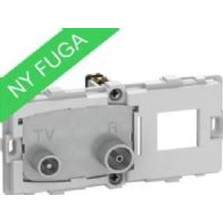 LK FUGA antenne/dataudtag 2 modul TV, R og RJ45 slutdåse, type TD301, uden afdækning