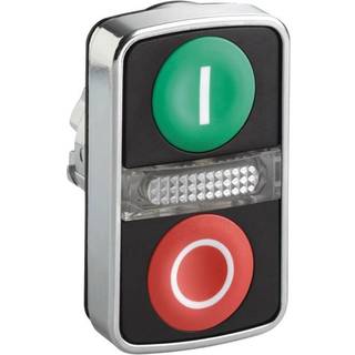 Schneider Electric Trykknaphoved Ø22 dobbelt med LED mærke: hvid/hvid I 0