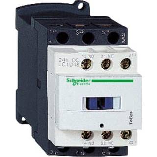 Schneider Electric Tesys d kontaktor lc1d18b7, 3p 18a ac-3 7.5kw@400v, 1no+1nc hjælpe kontakt, 24v 50/60hz ac spole