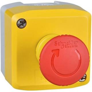 Schneider Electric Trykknapboks gul med rødt paddetryk 1no+2nc