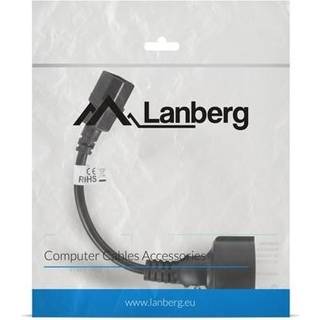 Lanberg C14 til Schuko (Hun) 20 cm Sort