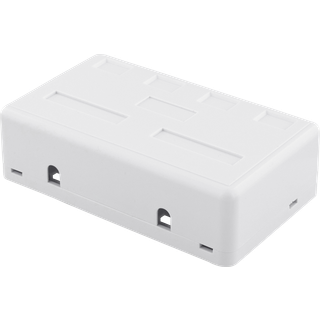 Deltaco Surface Mount Box For Keystone 4 ports White