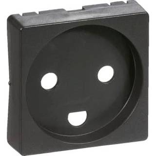 afdækning for stikkontakt 1 modul koksgrå