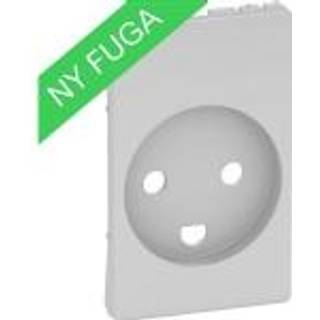 LK FUGA afdækning for stikkontakt 2-pol med jord med LED lampe 1½ modul, lysegrå