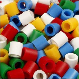 Jumbo Rørperler 10x10 mm - 3200 Assorterede Farver