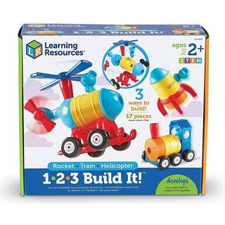 1-2-3 Build It! Rocket-Train-Helicopter - Byg-selv Fartøjer - Learning Resources