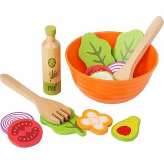 Small foot Wooden Salad Making Set legetøjssæt af træ 2 y+ 15 stk. - 15 stk.