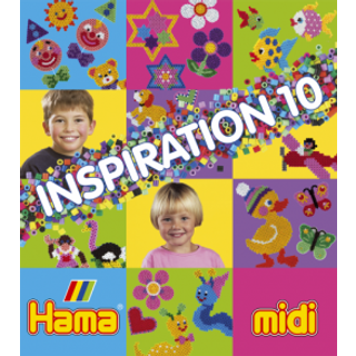 Hama Inspirationshæfte Spændende Hama inspirationshæfter med masser af inspiration og mønstre til nye måder at bruge perler på. Hæfterne indeholder ca. 60 sider fyldt med ideer.