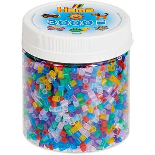 Hama Beads in Pot - Transparent Mix 3000 pcs