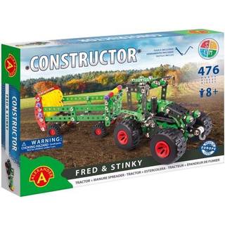 Traktor m/anhænger Metal Konstruktionsbyggesæt - Fred og Stinky