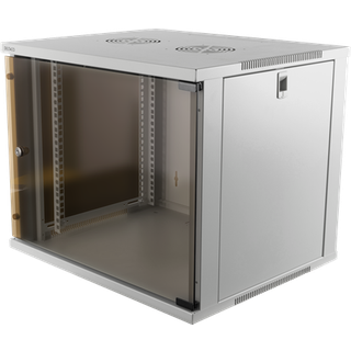 DELTACO 19” cabinet, 9U, 540x450mm, standing or wall mount, glass door